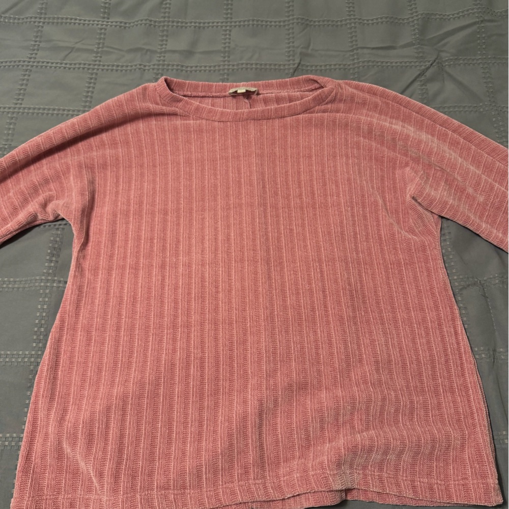 Chenault Dusty Pink Ribbed Top